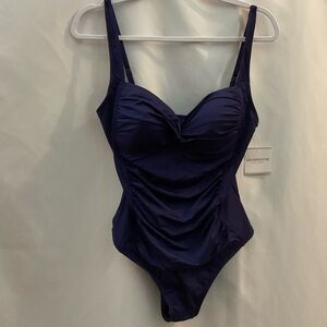 Liz Claiborne One Piece Swimsuit Navy 10